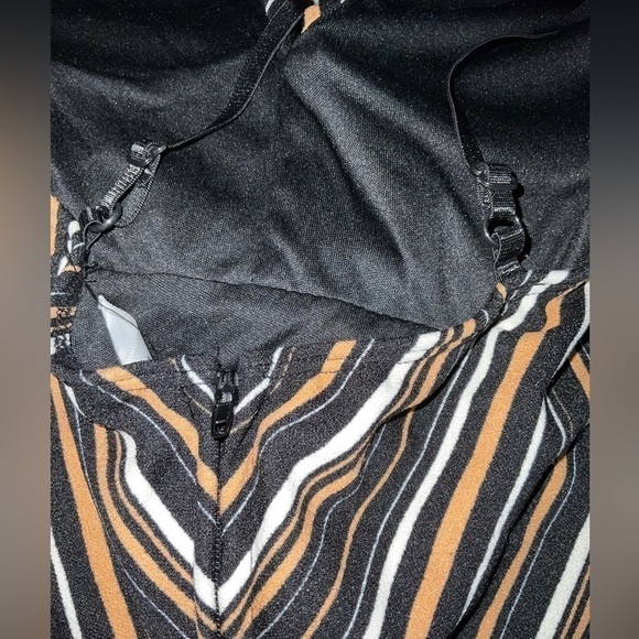 Emerald Sundae Striped Jumpsuit Charcoal Size XXL - Picture 11 of 11